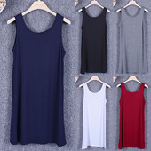 女士吊带裙中长款 大码 吊带背心裙长款 新款 打底衫 内搭衬裙宽松显瘦