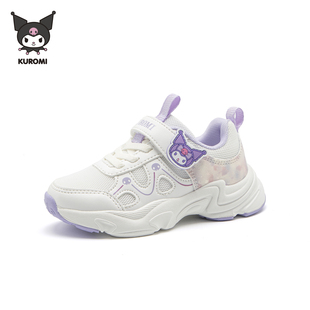 hellokitty库洛米女童鞋运动鞋春秋款白色儿童跑步鞋中大童老爹鞋