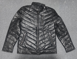 夹克潮款 头层绵羊皮皮羽绒服真皮皮衣外套机车时尚 皮衣 修身 男士