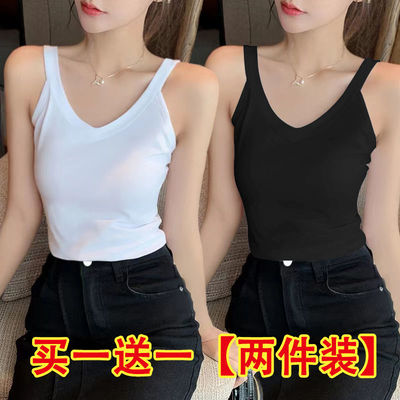 纯色小吊带背心女无袖t恤上衣