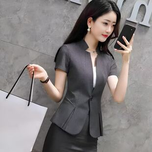 【品牌正品】高端经理职业装套装女夏装正装短袖女西装西服工作服