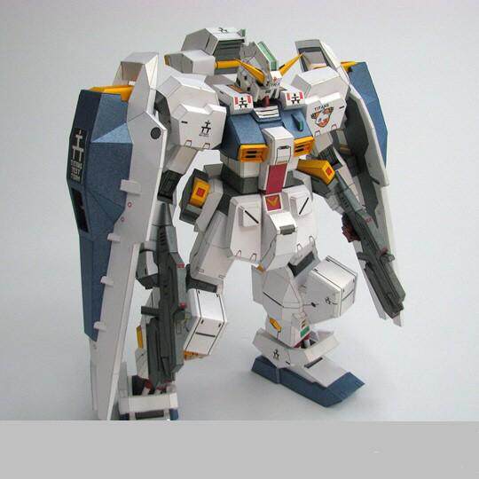 儿童益智diy手工制作tr-1高达机动战士机器人机甲3d纸质模型玩具