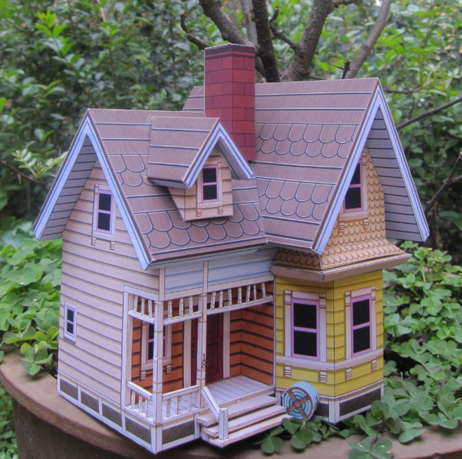 手工制作飞屋环游记小房子纸模型