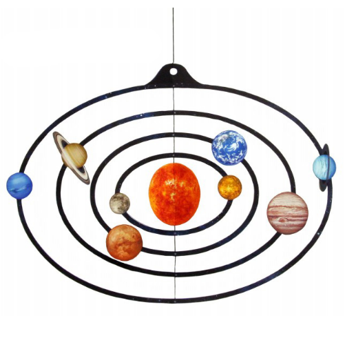 儿童益智diy立体手工制作太阳系纸风铃宇宙太空风铃装饰3d纸模型