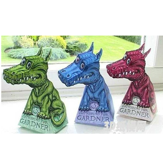 手工制作视觉可动小恐龙3D纸模型