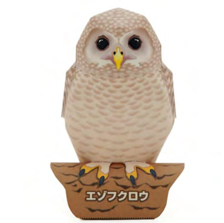 儿童益智手工制作小动物仿真猫头鹰diy立体3d纸模型剪纸纸艺玩具