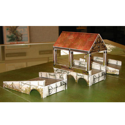 儿童益智diy手工制作仿真 桥 石桥拱桥桥梁建筑3d纸模型纸艺玩具