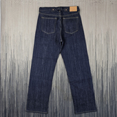 宽松高腰巴黎扣大战牛仔裤 140 赤耳气纺靛蓝丹宁 37501 自制