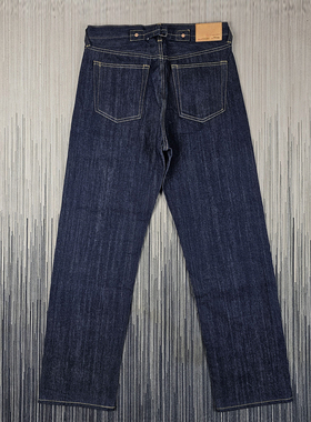 140 自制 37501 赤耳气纺靛蓝丹宁 宽松高腰巴黎扣大战牛仔裤