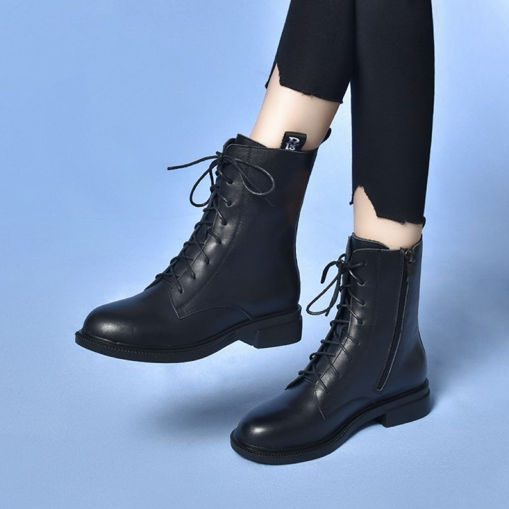 2025年秋冬季新款平底马丁靴