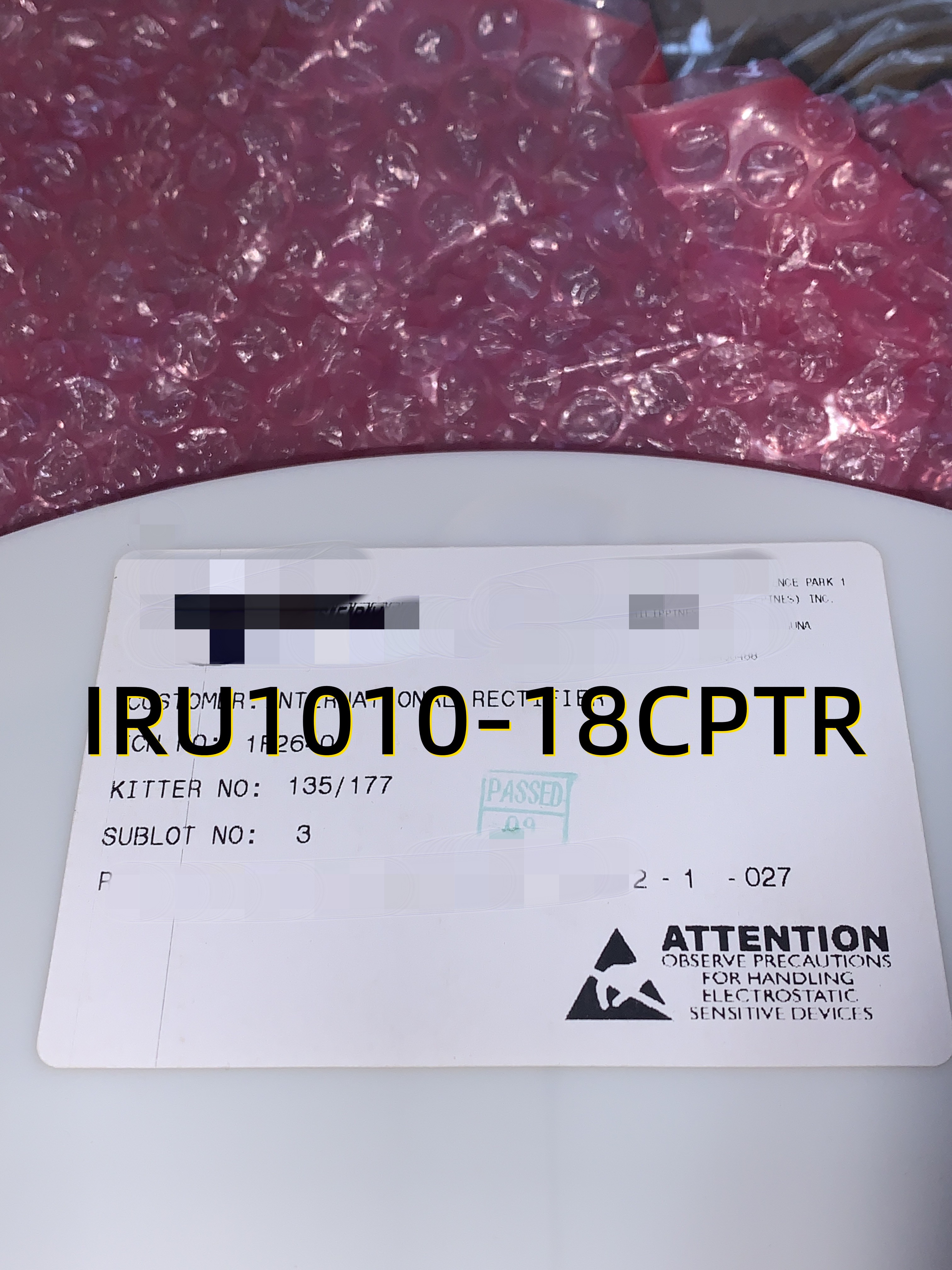 IRU1010-18CPTR 01+ SOT252 原装现货