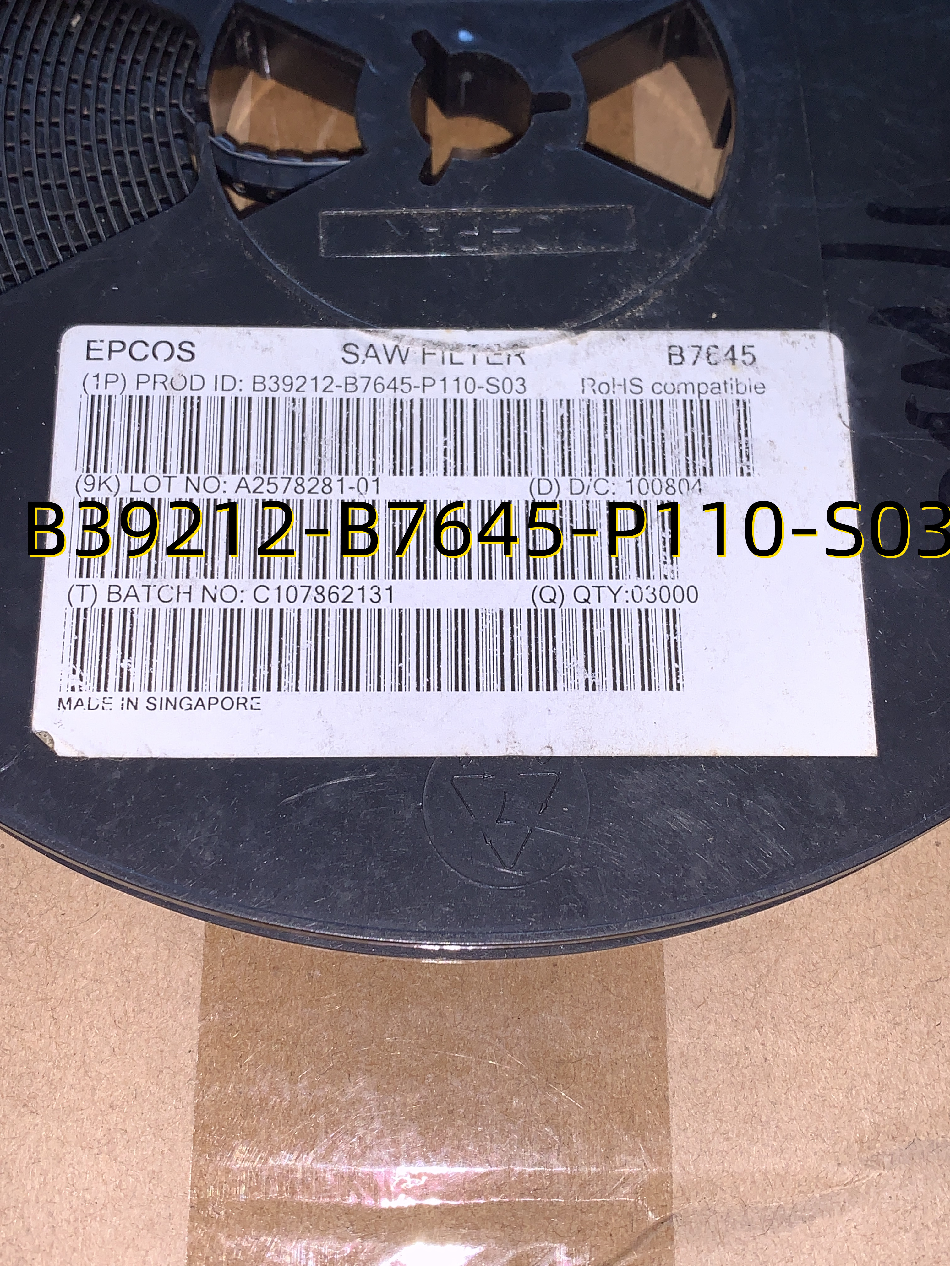 B39212-B7645-P110-S03 03+ ZIP5 原装现货