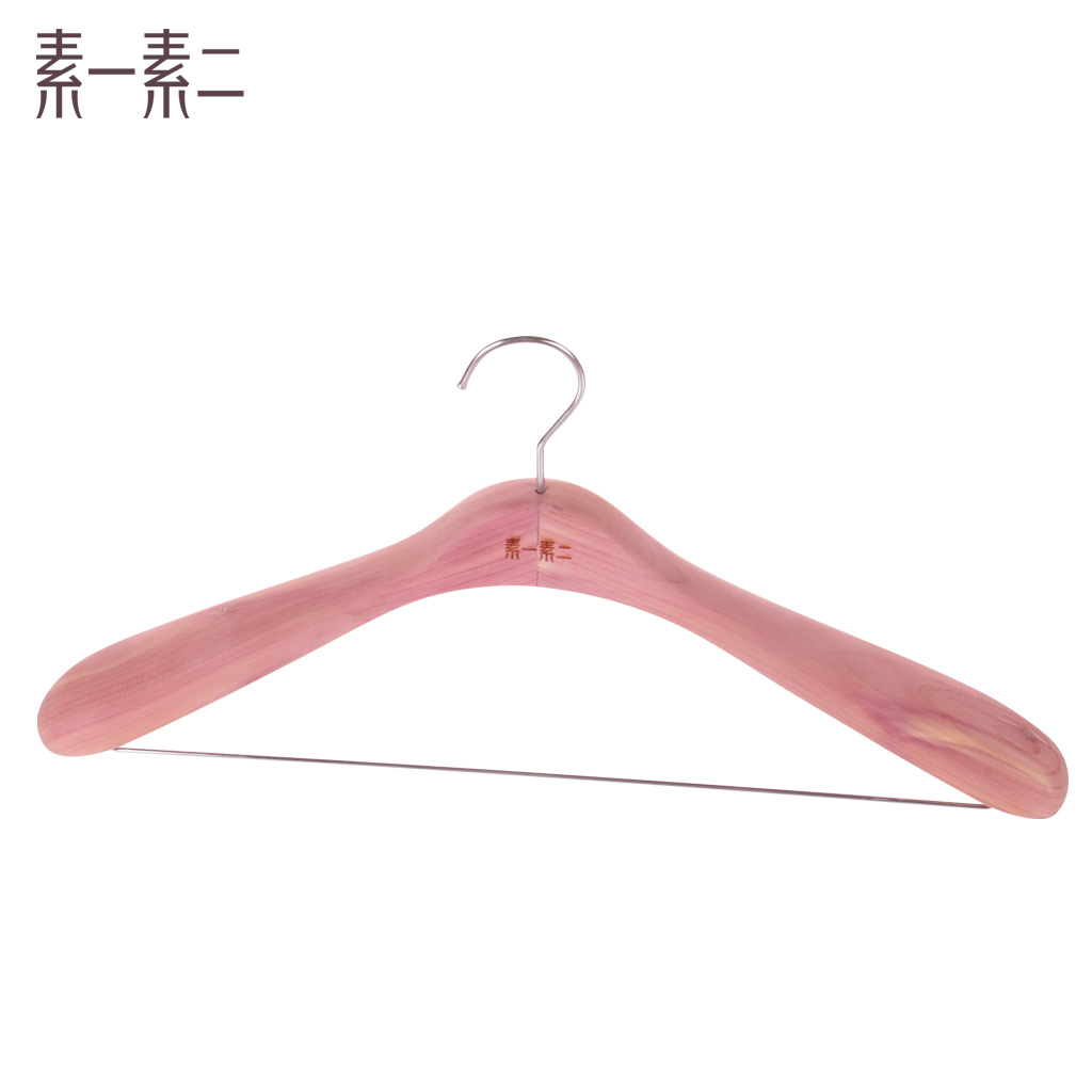 素一素二红雪松衣架实木衣撑衣柜防滑挂衣架服装店无痕宽肩衣服架