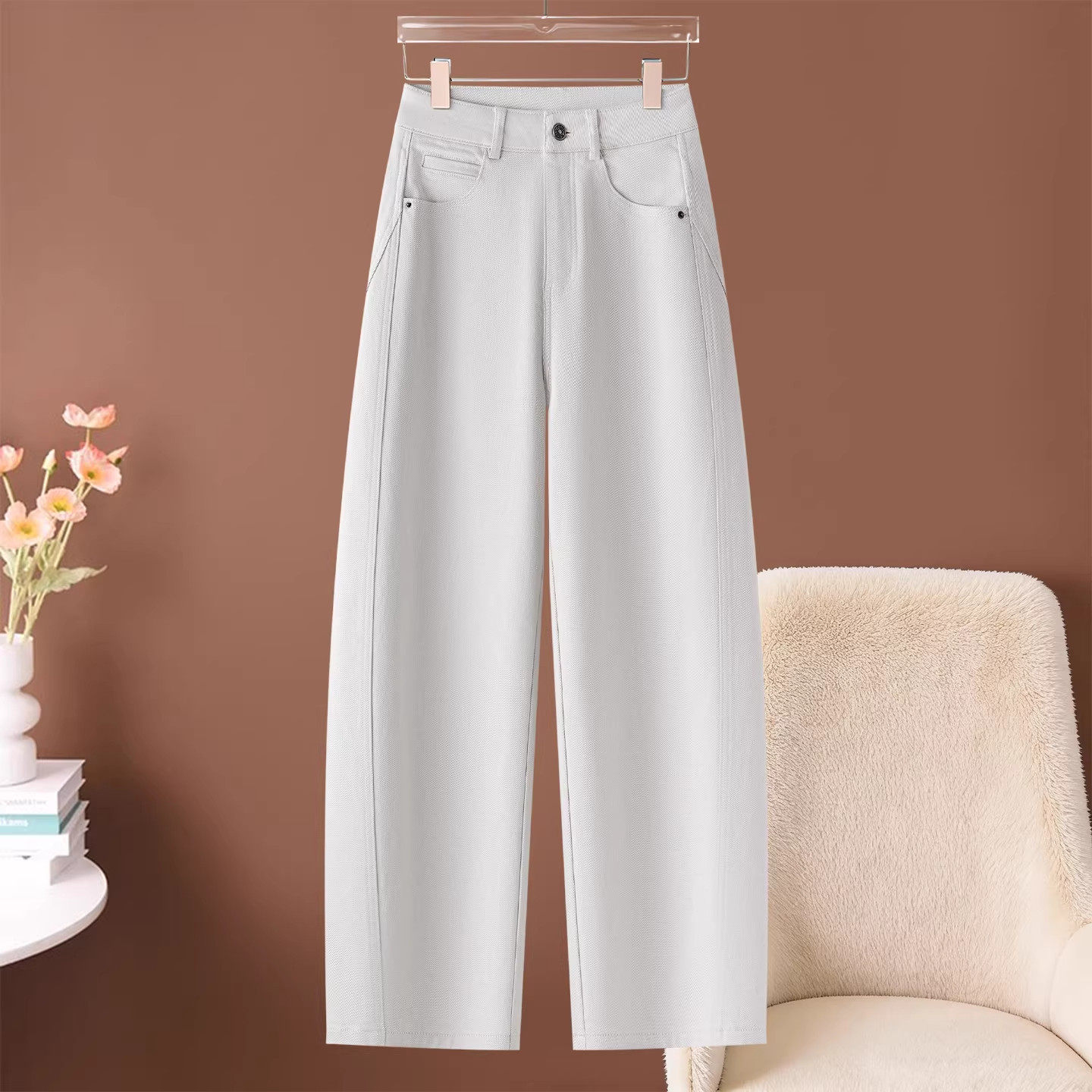 加绒加厚弯刀牛仔裤女秋冬季2025新款巨好看的高腰宽松休闲香蕉裤,女装/女士精品,大码裤装,淘宝优惠券,粉丝福利购,淘宝优惠卷