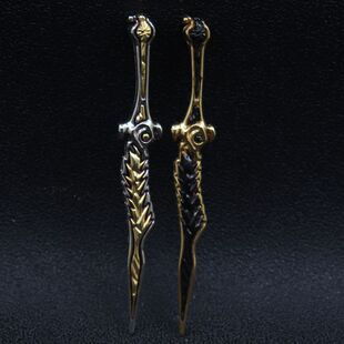 现货 香港金属武器 合金 神兵玄奇/天神兵/4寸银炫天晶子剑