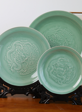 陶瓷装饰现代中式风工艺品挂盘