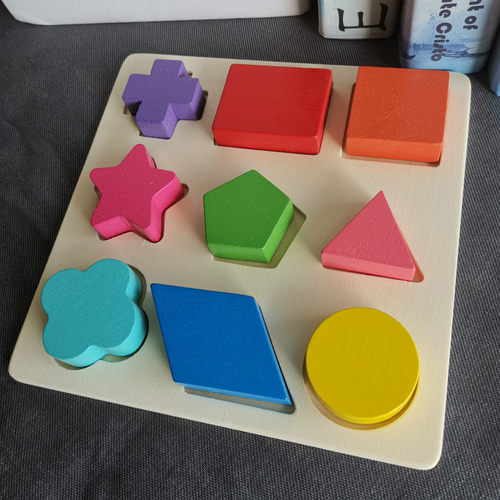 早教益智玩具木制拼图几何认知