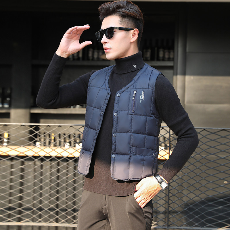 2025年新款男士羽绒马甲男款轻薄保暖背心内穿秋冬季内胆中老年