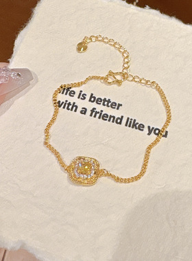 新款久不掉色古法沙金手链