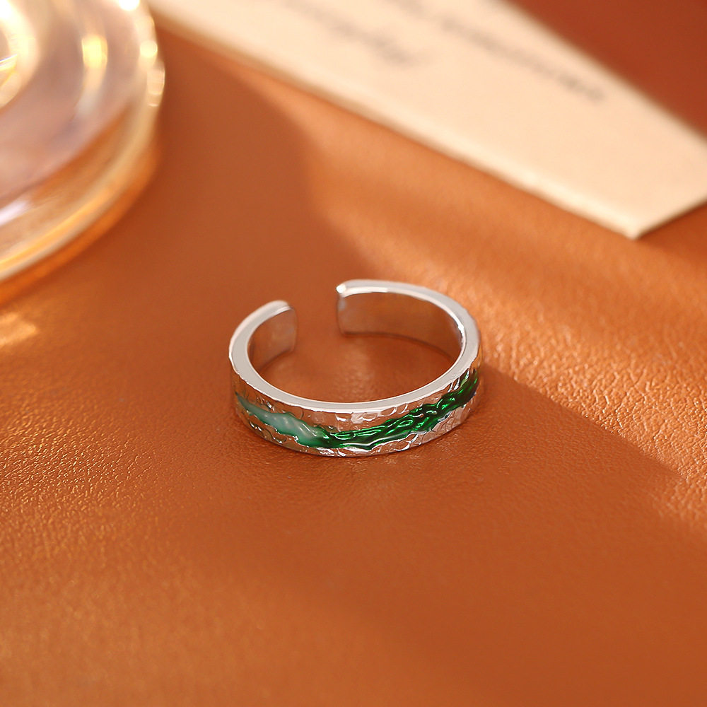 创意设计碎碎冰滴油开口戒指简约时尚高级感网红风流行cnc活口戒,饰品/流行首饰/时尚饰品新,戒指/指环,淘宝优惠券,粉丝福利购,淘宝优惠卷