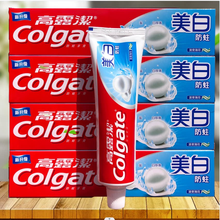 高露洁牙膏140g防蛀去黄去口臭 固齿成人牙膏家庭实清新美白防蛀