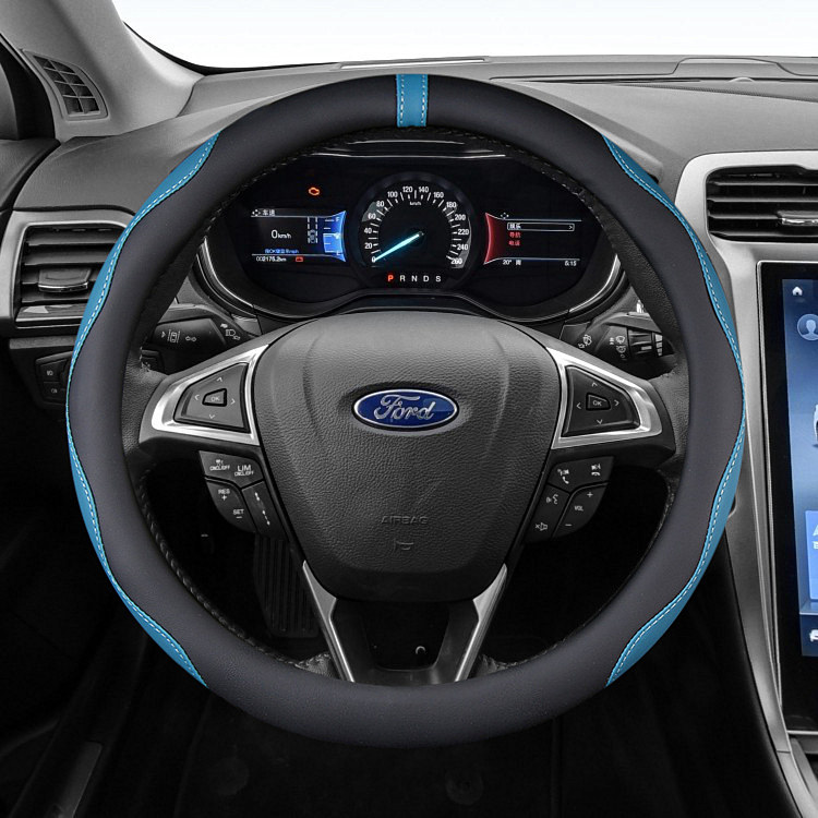 适用于福克斯福睿斯蒙迪欧翼博翼虎锐际锐界汽车方向盘套免缝把套