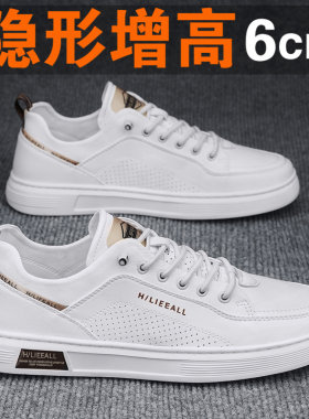 男鞋夏季透气2025新款运动休闲一脚蹬皮鞋飞行员小白板鞋百搭潮鞋