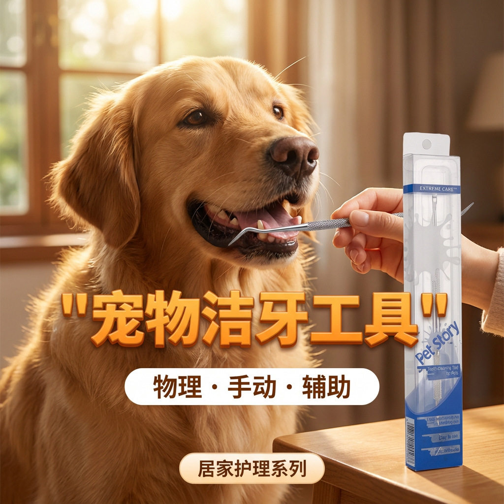 宠物洁牙工具狗狗口腔清洁去牙结石物理手动辅助居家护理去除口臭