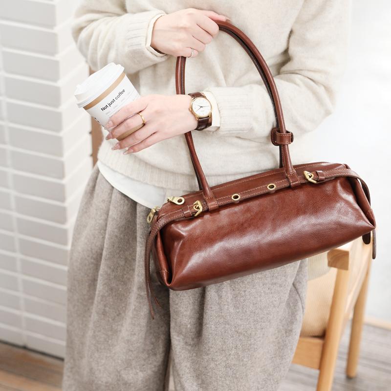 葱木法式复古美拉德单肩腋下包