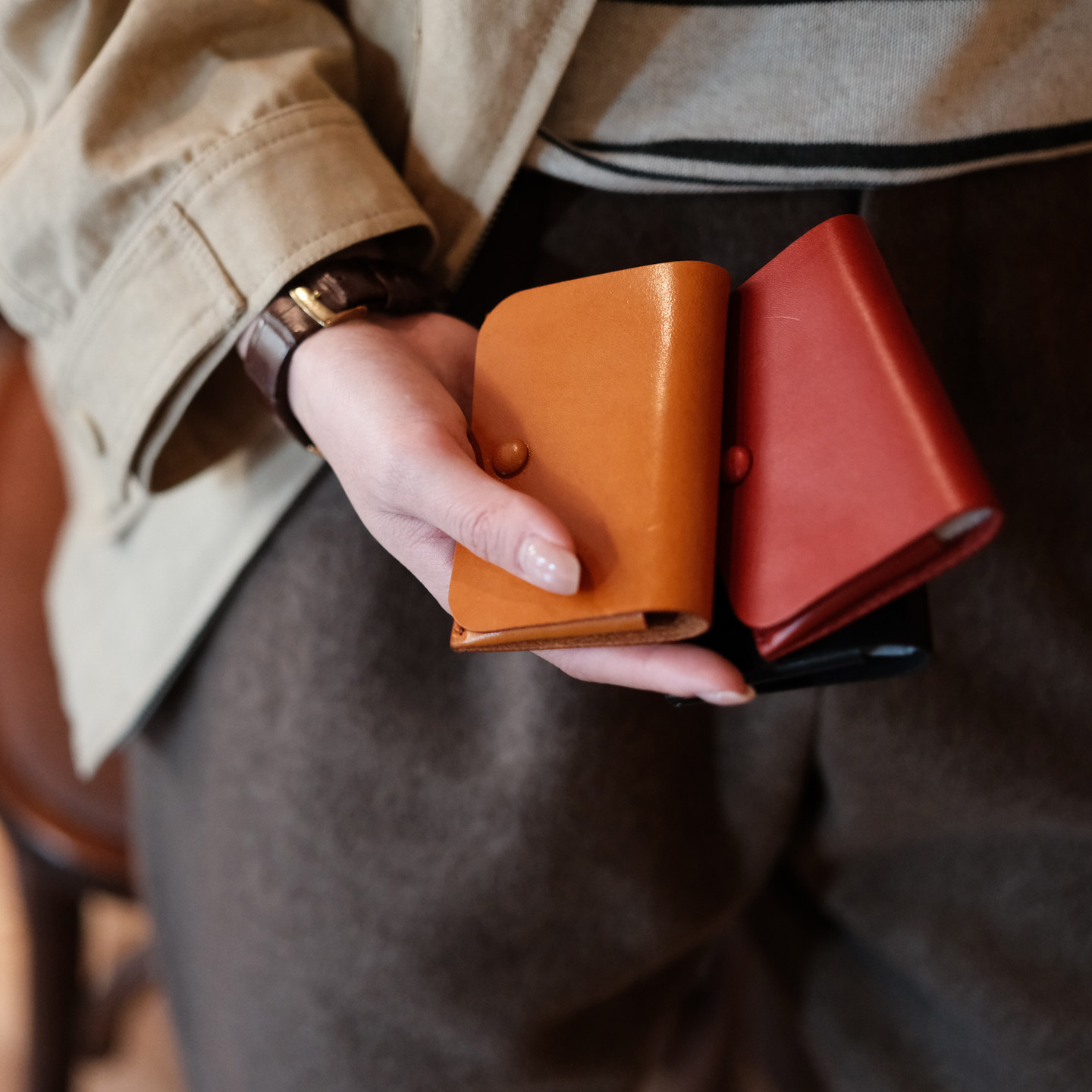 葱木高颜值轻薄便携卡包植鞣牛皮