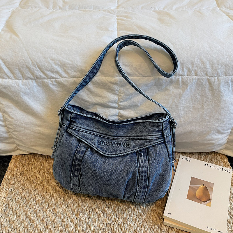 黛慕鸟牛仔布托特包女休闲简约风大容量单肩包百搭通勤包,箱包皮具/热销女包/男包,托特包,淘宝优惠券,粉丝福利购,淘宝优惠卷