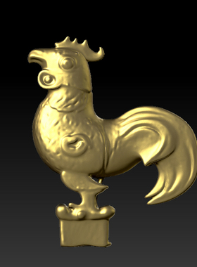 三维图 圆雕图 模型 3D STL 精雕 木雕 雕刻图S三星堆鸡251121