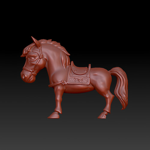 三维图 圆雕图 模型 3D STL 精雕 木雕 雕刻图X小马驹251220