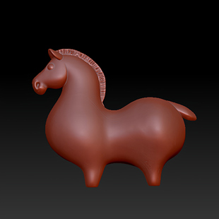 三维图 圆雕图 模型 3D STL 精雕 木雕 雕刻图T唐代胖马251224