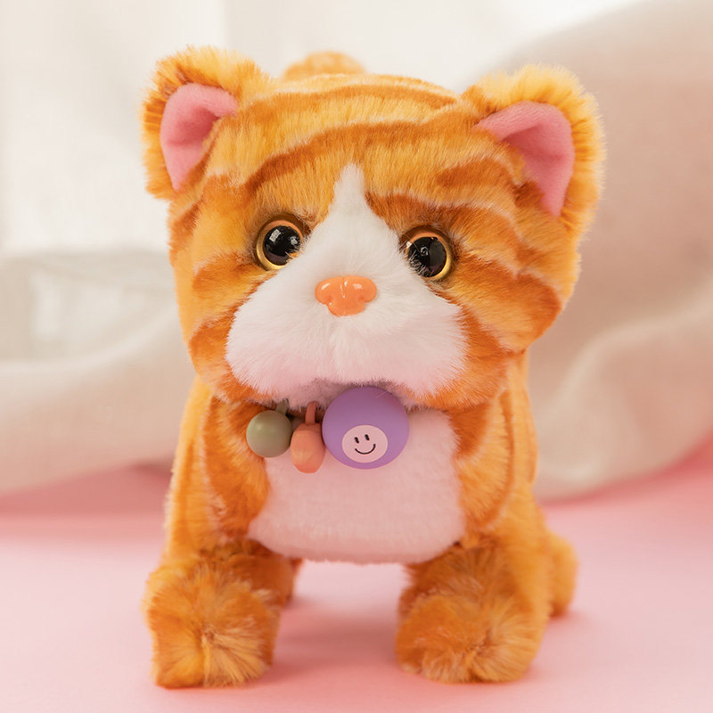 仿真猫咪毛绒玩具电动会叫会学说话会打滚陪玩婴儿儿童玩具男女孩