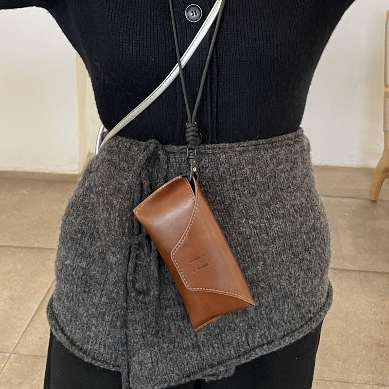 直营墨镜包出口级男女款棕色灰色太阳眼镜盒皮质便携硬抗压收纳