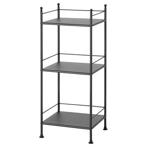 IKEA宜家弗洛斯杰 搁架单元，黑色，40x96 厘米整理架收纳架子