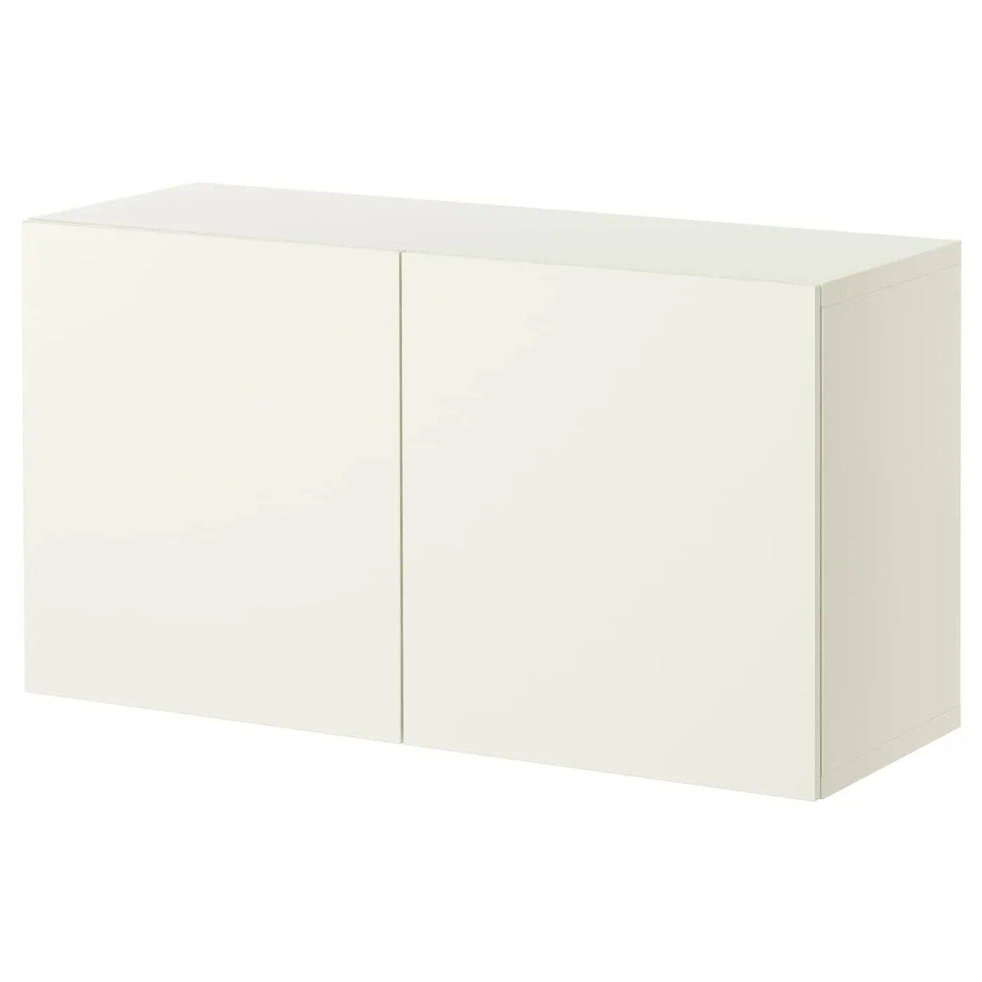 国内IKEA宜家代购贝达带门搁架单元白色/拉维肯白色120x42x64厘米