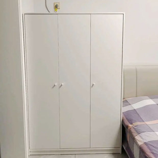 IKEA宜家克勒普斯塔三门衣柜白色117x176厘米家用卧室简约现代