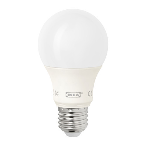 宜家国内代购里代尔 LED灯泡 E27 600流明可调光的球形乳白色