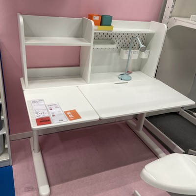 宜家儿童书桌升降调节桌子