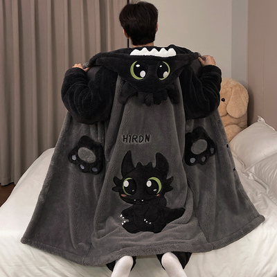 睡衣男士秋冬季加厚加绒大码