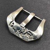 手表扣手工白铜表扣头金属针扣配件表带扣接口20 24mm纳海表扣