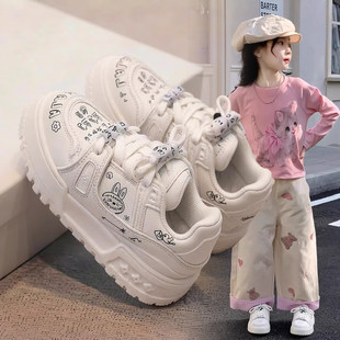 拉布布鞋女童鞋子2026春季新款儿童小白鞋轻便板鞋男童运动鞋爆款