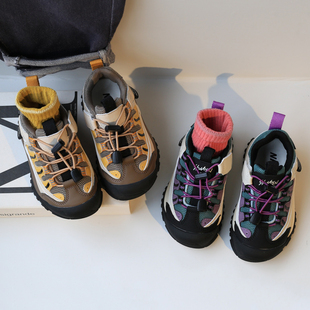 男童运动秋季2025新款儿童防滑户外登山鞋女童鞋子复古徒步鞋潮牌