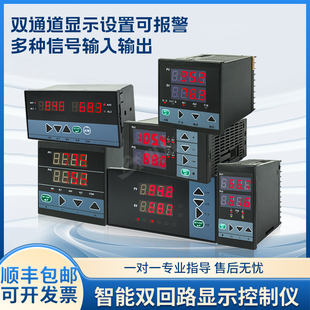 A002双回路显示控制仪表调温控器变送表温度报警2通道测控仪
