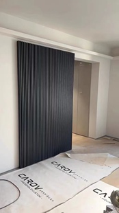 木格栅隐形门木饰面网红幽灵谷仓门带阻尼免漆门推拉隐形门平移门