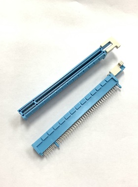 同创科技 PCI-E 164Pin 16X 显卡槽 带滑扣 插板式 蓝色