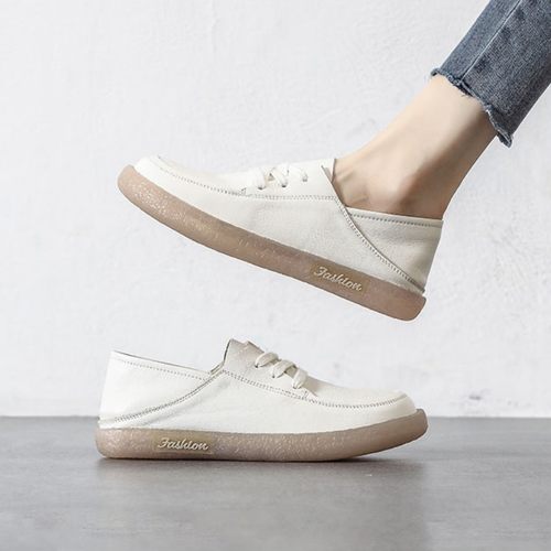 浅口休闲牛皮小众品牌平底西班牙