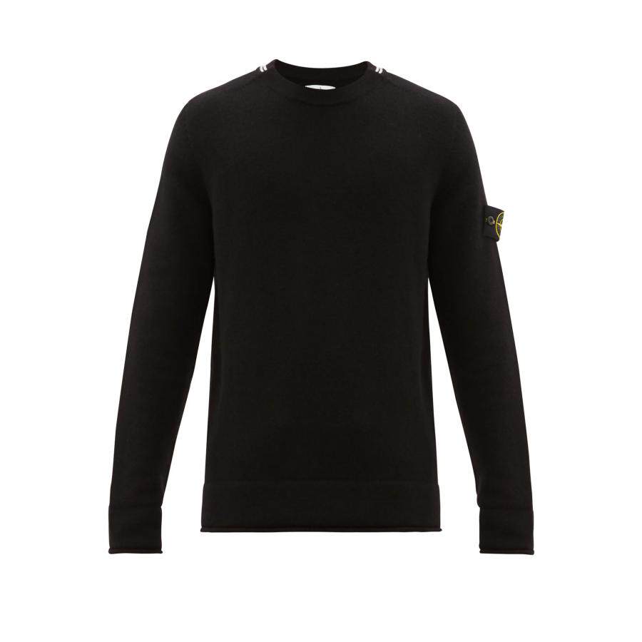 UK Shopping 19 Autumn and winter Stone Island Black Stripe Collar logo APPLIQUE Knitted sweaterin the Men's clothing, Knitwear/Sweaters  category - from Buy2taobao.com to provide professional Taobao agent buy service